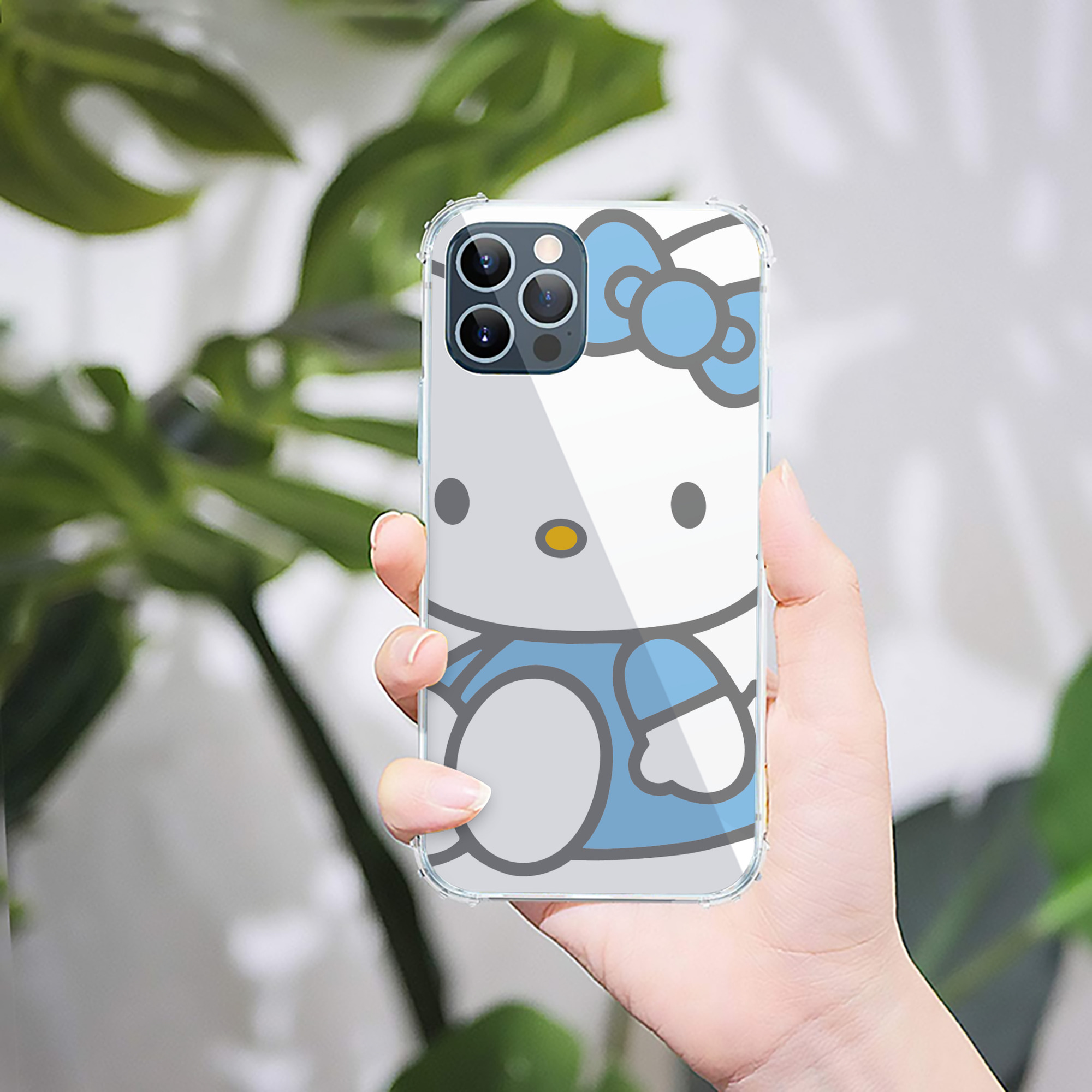 （画像用） Hello Kitty ハローキティ 【iPhone 12シリーズ対応】透明スマホケース（クリアソフトケース）